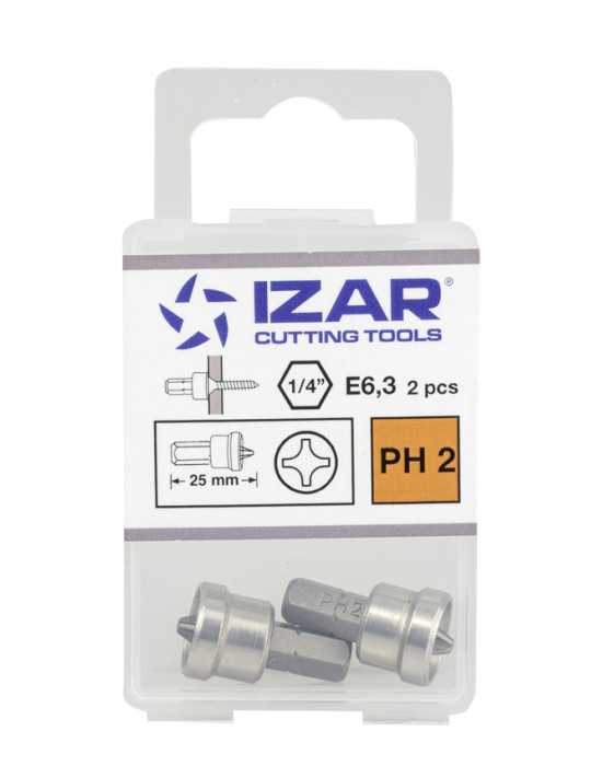 Punta Atornillar PH 2 + Tope Carton-Yeso L25 - (pack 2 pcs. - EUR/pack) -1527- IZAR