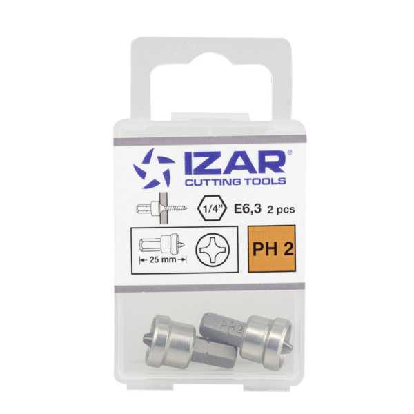 Punta Atornillar Set PH2 (L25-L50) + PZ2 (L25-L50) + Tope Carton-Yeso -1527- IZAR
