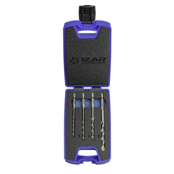 Broca Set 04-05-06-08 mm Pared HEX E6,3 -1601- IZAR