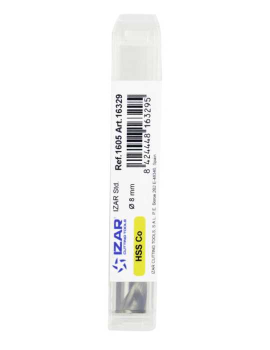 Broca 8,00x45 mm HSS Co Extra-Corta Puntos-Soldadura -1605- IZAR