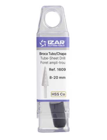Broca 08,0X20,0 mm HSS Co Tubo-Chapa -1609- IZAR 2