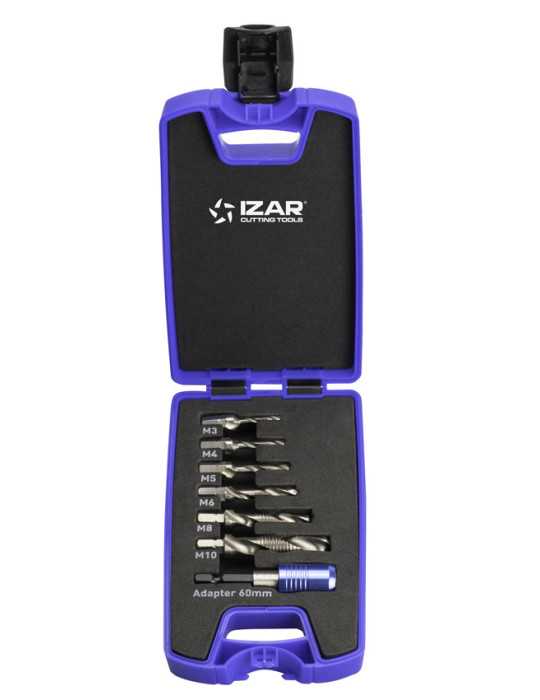 Broca-Macho-Avellanador Set HSS DIN3126 -1610- IZAR