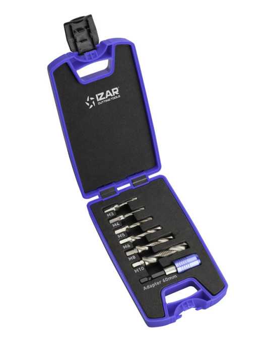 Broca-Macho-Avellanador Set HSS DIN3126 -1610- IZAR