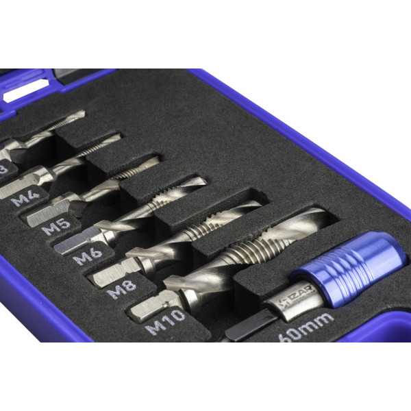 Broca-Macho-Avellanador Set HSS DIN3126 -1610- IZAR