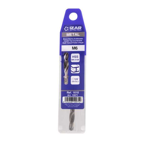 Broca-Macho-Avellanador M6 HSS DIN3126 -1610- IZAR