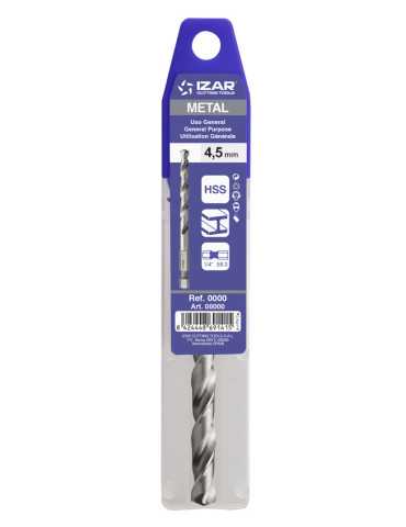 Broca 12,50 mm HSS Hexagonal 1/4 Larga DIN E6.3 Metal -1613- IZAR 2