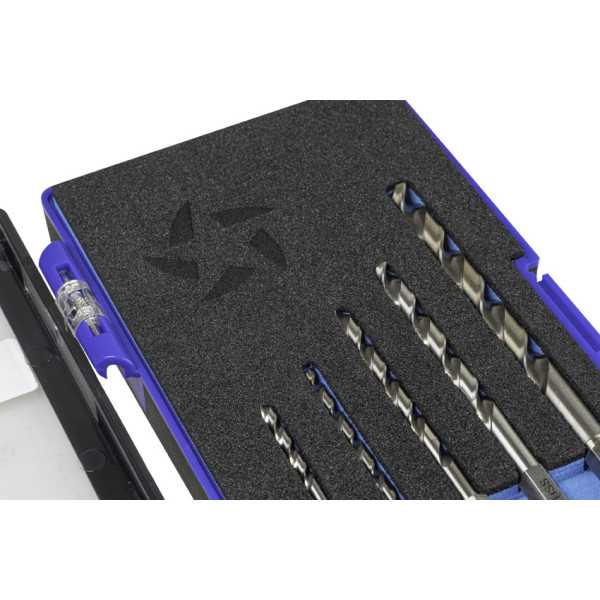 Broca Set 3-4-5-6-8 mm HSS Hexagonal 1/4 Larga DIN E6.3 Metal -1613- IZAR
