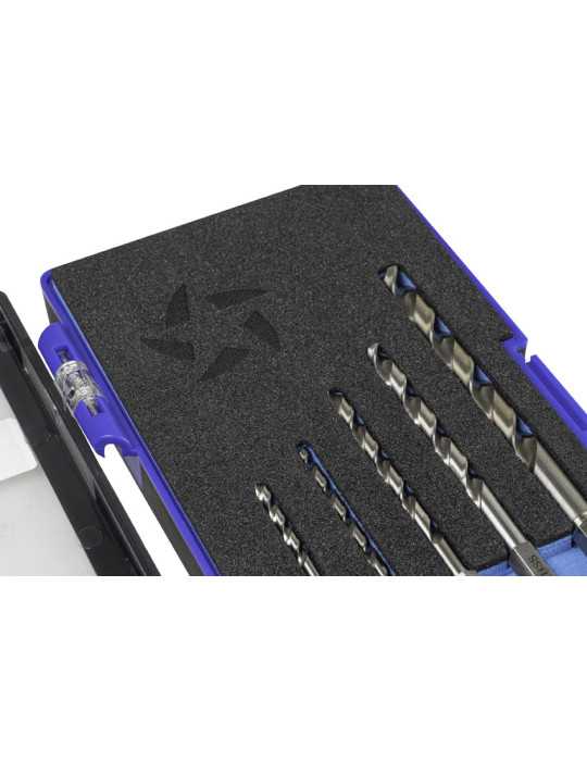 Broca Set 3-4-5-6-8 mm HSS Hexagonal 1/4 Larga DIN E6.3 Metal -1613- IZAR