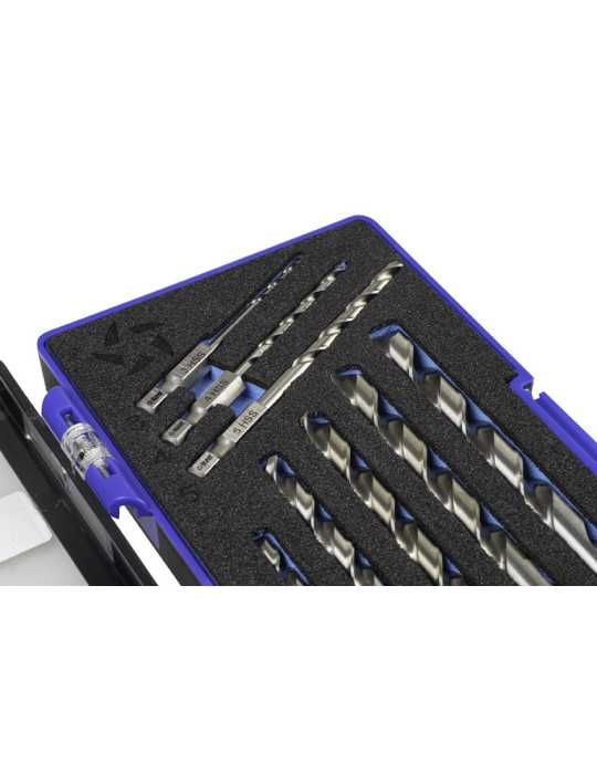 Broca Set 3-4-5-6-7-8-9-10 mm HSS Hexagonal 1/4 Larga DIN E6.3 Metal -1613- IZAR