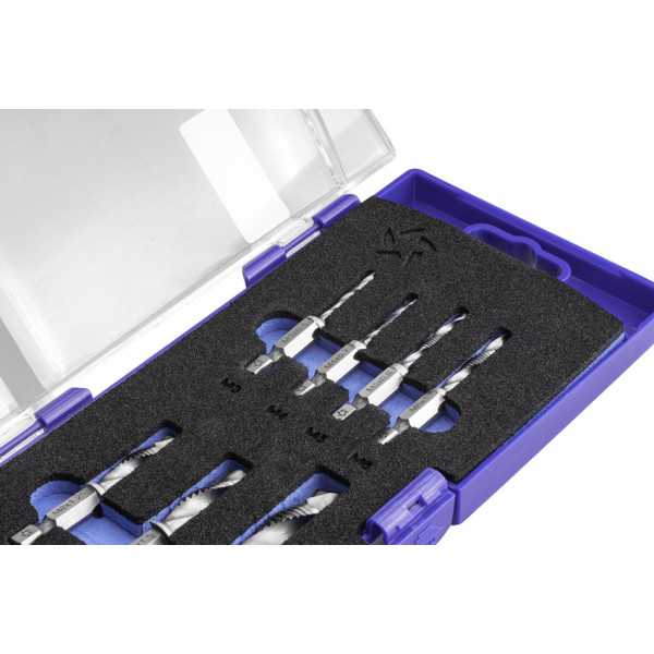 Broca-Macho-Avellanador Set M3-M12 HSS DIN3126 E6.3 -1614- IZAR