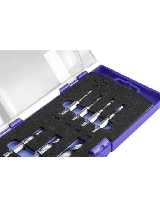 Broca-Macho-Avellanador Set M3-M12 HSS DIN3126 E6.3 -1614- IZAR