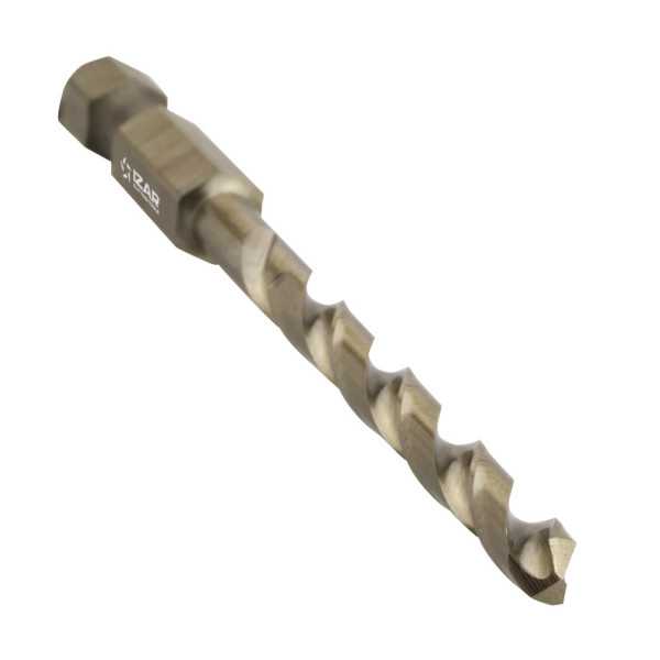 Broca 10,00 mm HSS Co Hexagonal 1/4 Larga DIN E6.3 Metal -1616- IZAR