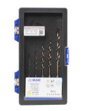 Broca Set 3-4-5-6-8 mm HSS Co Hexagonal 1/4 Larga DIN E6.3 Metal -1616- IZAR