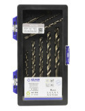 Broca Set 3-4-5-6-7-8-9-10 mm HSS Co Hexagonal 1/4 Larga DIN E6.3 Metal -1616- IZAR