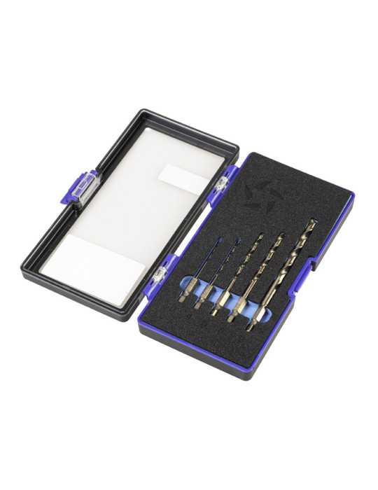 Broca Set 3-4-5-6-7-8-9-10 mm HSS Co Hexagonal 1/4 Larga DIN E6.3 Metal -1616- IZAR