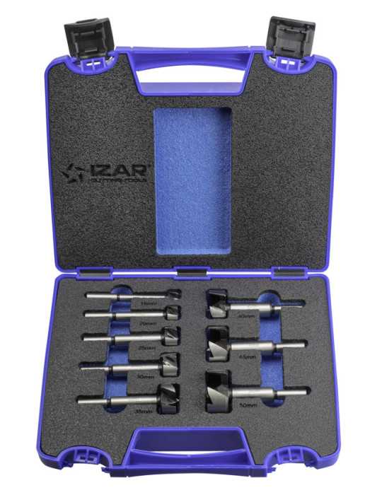 Broca-Fresa Set 15-50 mm HSS Madera -1620- IZAR