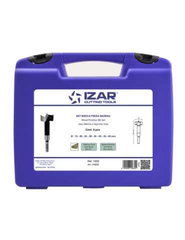 Broca-Fresa Set 15-50 mm HSS Madera -1620- IZAR 2
