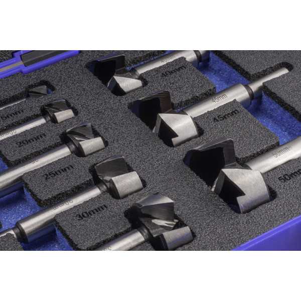 Broca-Fresa Set 15-50 mm HSS Madera -1620- IZAR