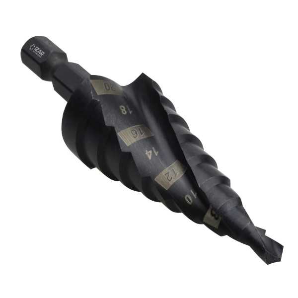 Broca Set 04,0X12,0 HSS Co Escalonada Espiral DIN E6.3 04,0X20,0 - 06,0X30,0 mm -1622- IZAR
