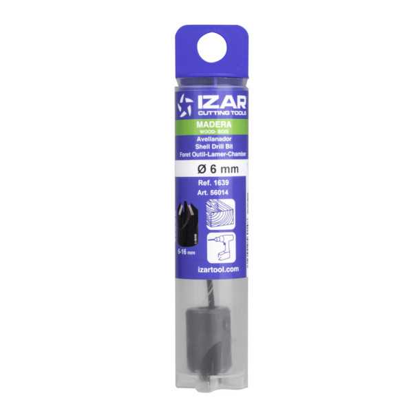 Broca 3,00x16 mm Avellanador Madera HSS -1639- IZAR