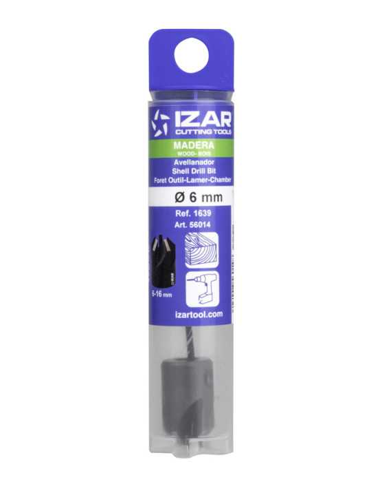 Broca 4,00x16 mm Avellanador Madera HSS -1639- IZAR
