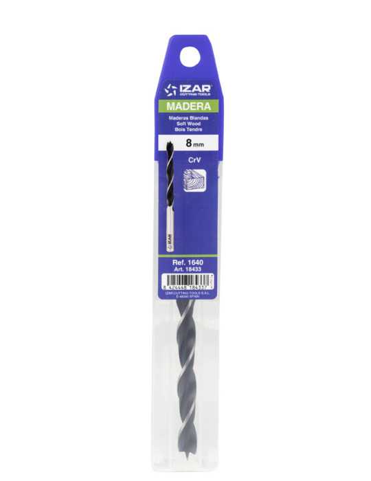 Broca 14,00 mm Madera Punta Centrar -1640- IZAR