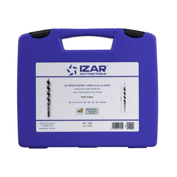 Broca Set 4-18 mm Madera Espiral -1655- IZAR