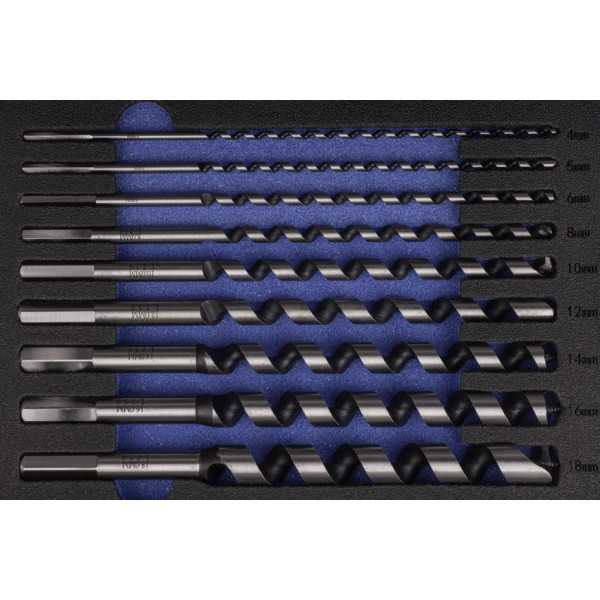 Broca Set 4-18 mm Madera Espiral -1655- IZAR