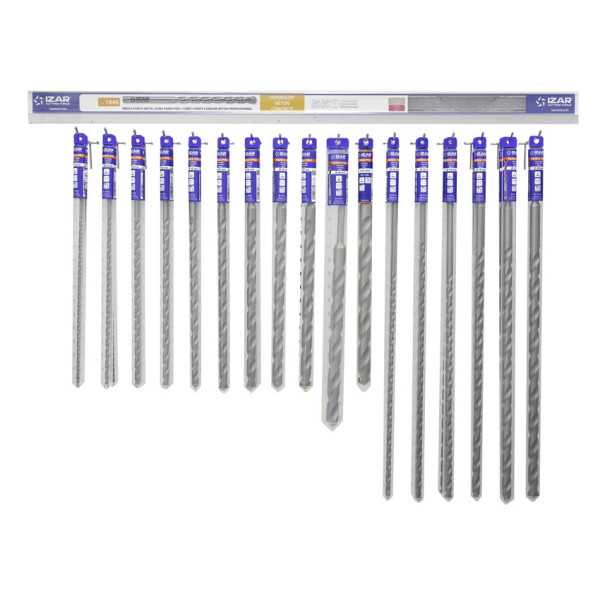 Broca 16,00x400 mm Pared Profesional Larga -1846- IZAR
