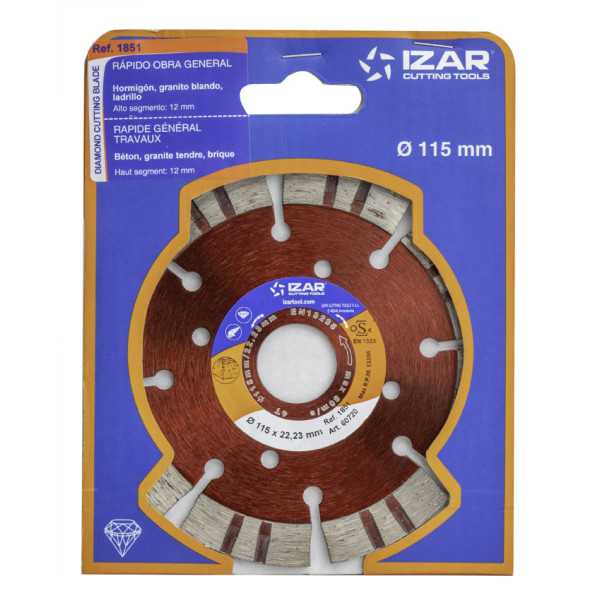 Disco 230 x 12 mm Diamante Segmentado Obra General -1851- IZAR