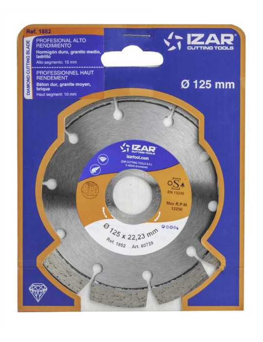 Disco 115 x 10 mm Diamante Segmentado Laser Profesional -1852- IZAR