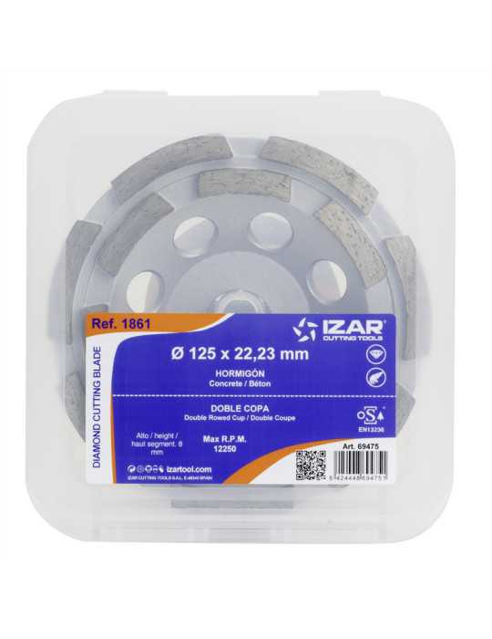 Disco 115 x 08 mm Diamante Hormigon Forma Doble Copa -1861- IZAR