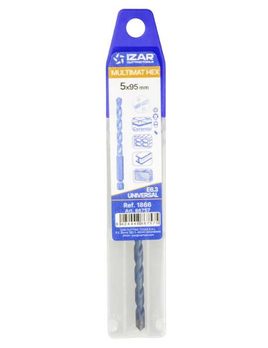 Broca 04,00 mm x L095 Multi Universal Mango E6.3 -1866- IZAR