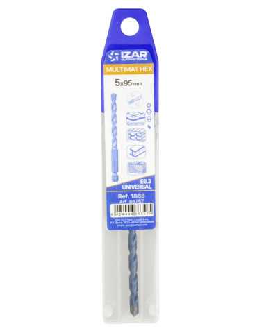 Broca 10,00 mm x L115 Multi Universal Mango E6.3 -1866- IZAR 2
