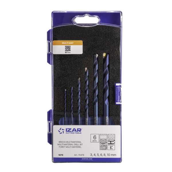 Broca Set 3-10 mm Multi Universal -1876- IZAR