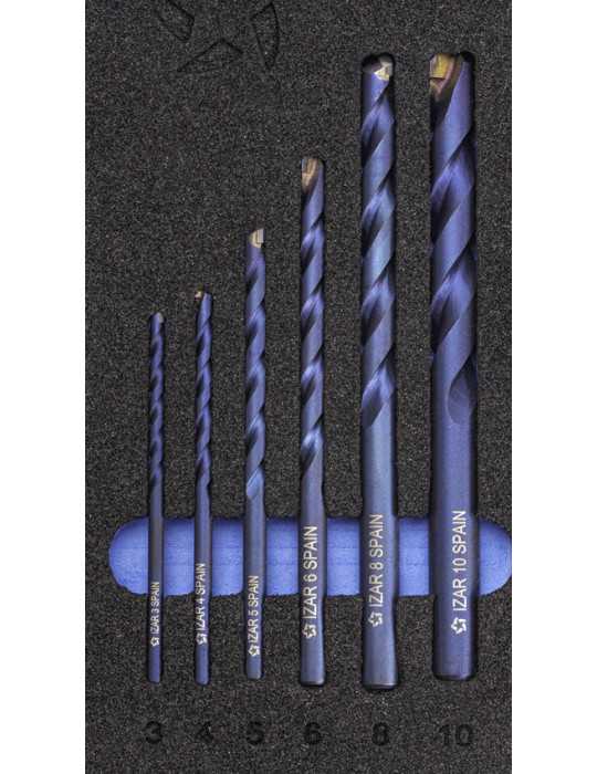 Broca Set 3-10 mm Multi Universal -1876- IZAR