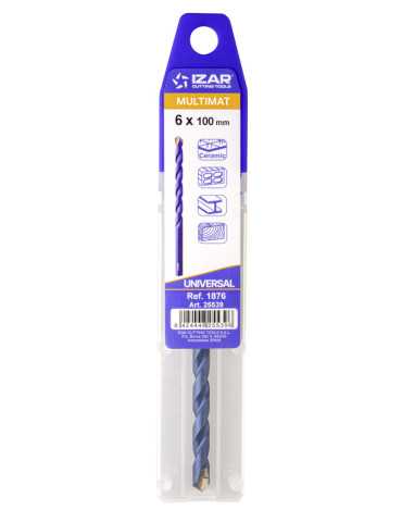 Broca 08,00 mm x L150 Multi Universal -1876- IZAR 2