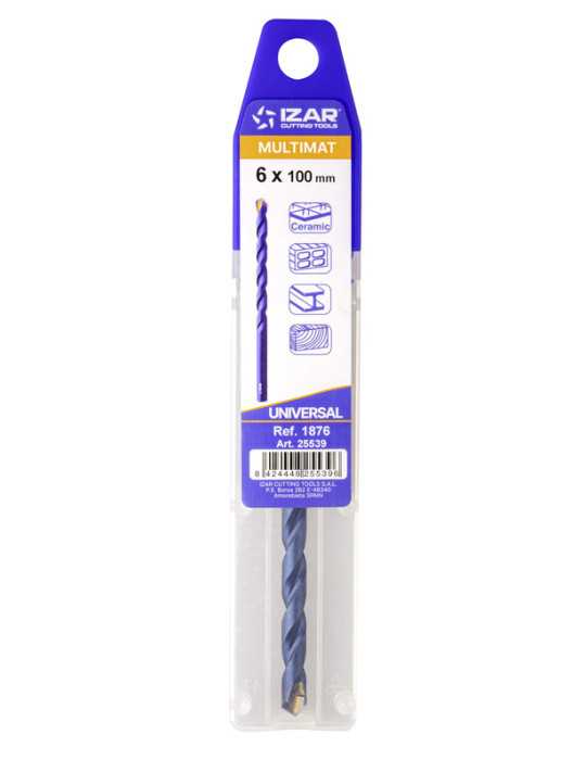 Broca 10,00 mm x L150 Multi Universal -1876- IZAR