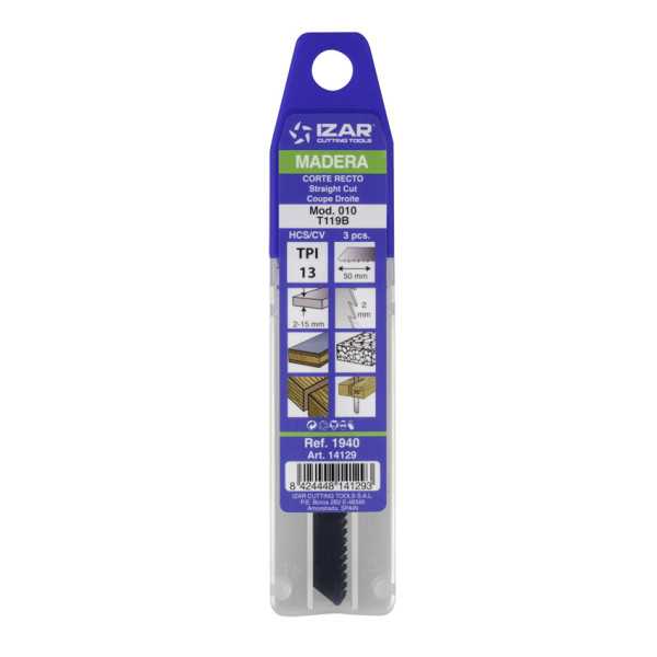 Sierra MOD. 010 (T119B) Calar Madera Amarre T (pack 3 uds. - EUR/pack) -1940- IZAR