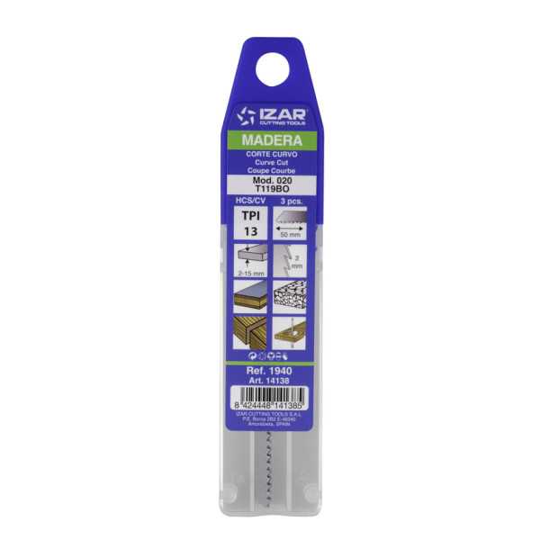 Sierra MOD. 020 (T119BO) Calar Madera Amarre T (pack 3 uds. - EUR/pack) -1940- IZAR
