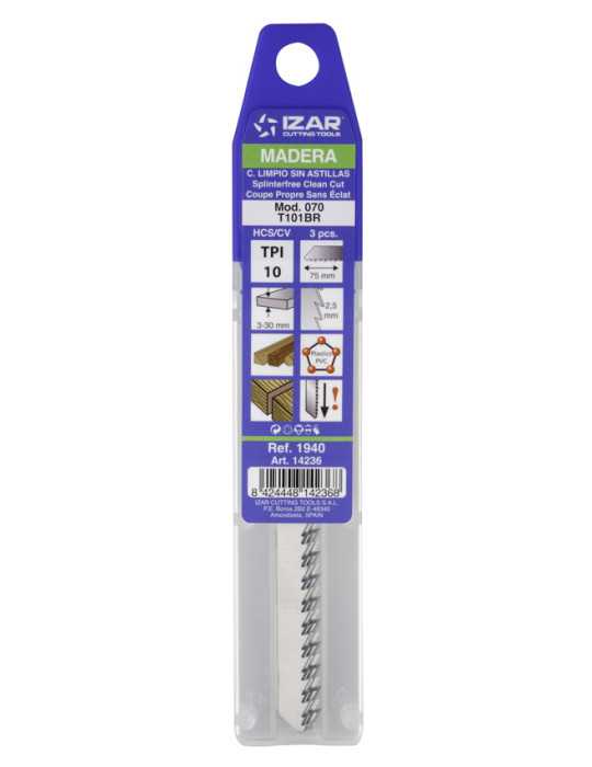 Sierra MOD. 070 (T101BR) Calar Madera Amarre T (pack 3 uds. - EUR/pack) -1940- IZAR