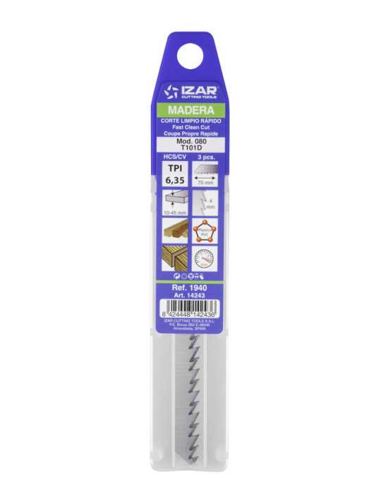 Sierra MOD. 080 (T101D) Calar Madera Amarre T (pack 3 uds. - EUR/pack) -1940- IZAR