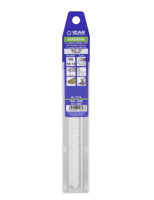 Sierra MOD. 150 (T345XF) Calar Madera Amarre T (pack 3 uds. - EUR/pack) -1940- IZAR
