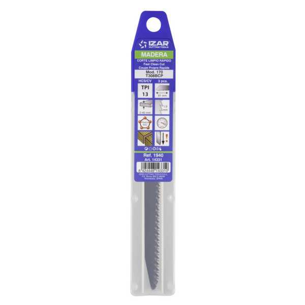 Sierra MOD. 170 (T308BCP) Calar Madera Amarre T (pack 3 uds. - EUR/pack) -1940- IZAR