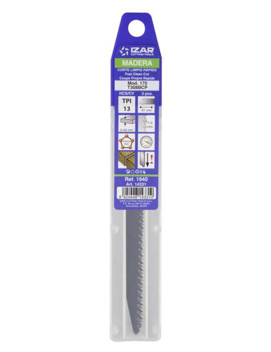 Sierra MOD. 170 (T308BCP) Calar Madera Amarre T (pack 3 uds. - EUR/pack) -1940- IZAR