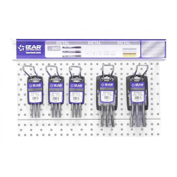 Juego 3-Machos 16,00X2,00 Mano HSS DIN352 (M) Blister -3003- IZAR