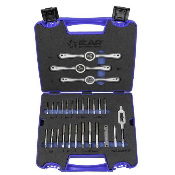 Juego Cojinetes M3-M12 + Combi 30 PCS Monoblock + Machos Mano -3006- IZAR