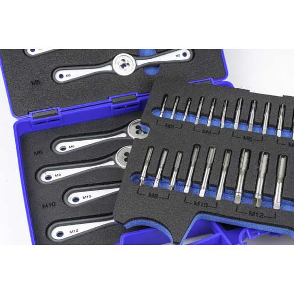 Juego Cojinetes M3-M12 + Combi 30 PCS Monoblock + Machos Mano -3006- IZAR