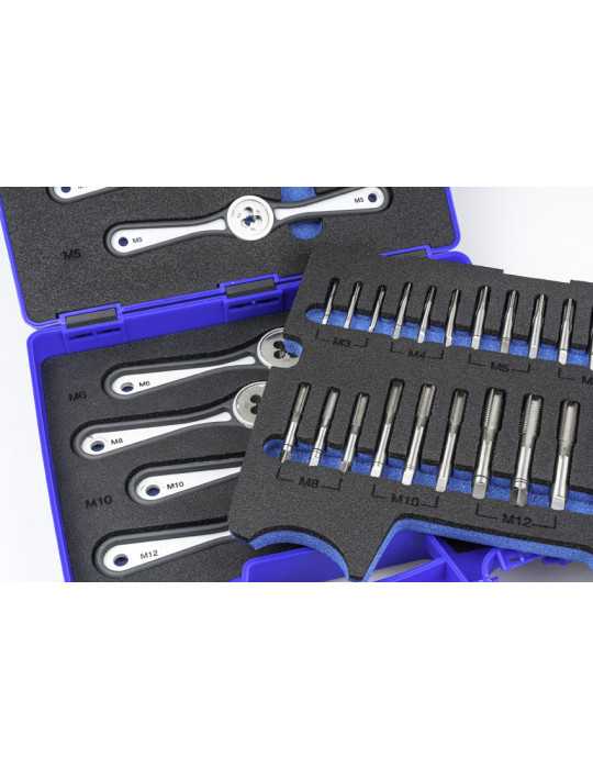Juego Cojinetes M3-M12 + Combi 30 PCS Monoblock + Machos Mano -3006- IZAR