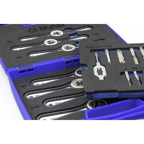 Juego Cojinetes M3-M12 + Combi 30 PCS Monoblock + Machos Mano -3006- IZAR